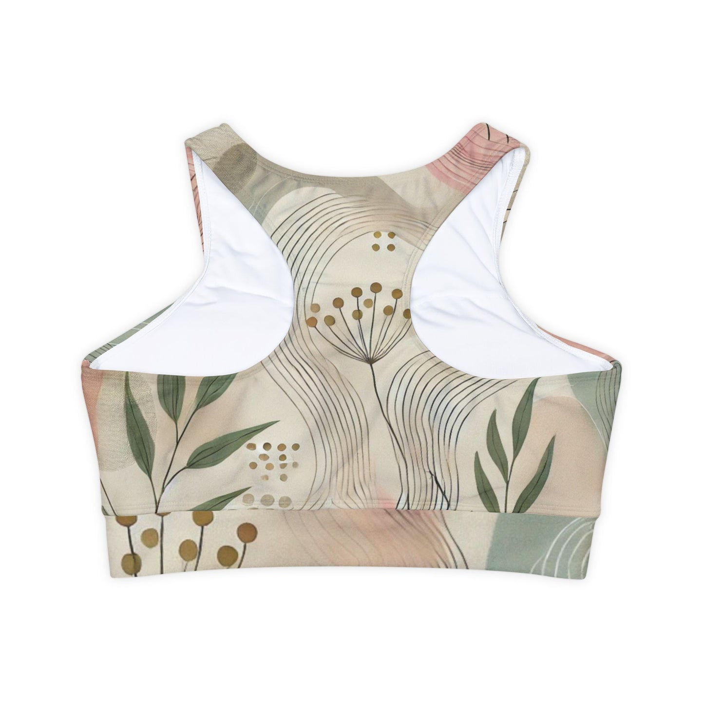 Botanical Breeze - Fully Lined, Padded Sports Bra (AOP)