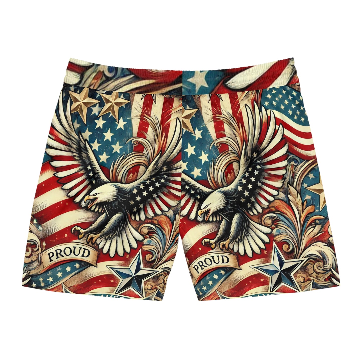 Stars of Freedom - Men's Mid-Length Swim Shorts