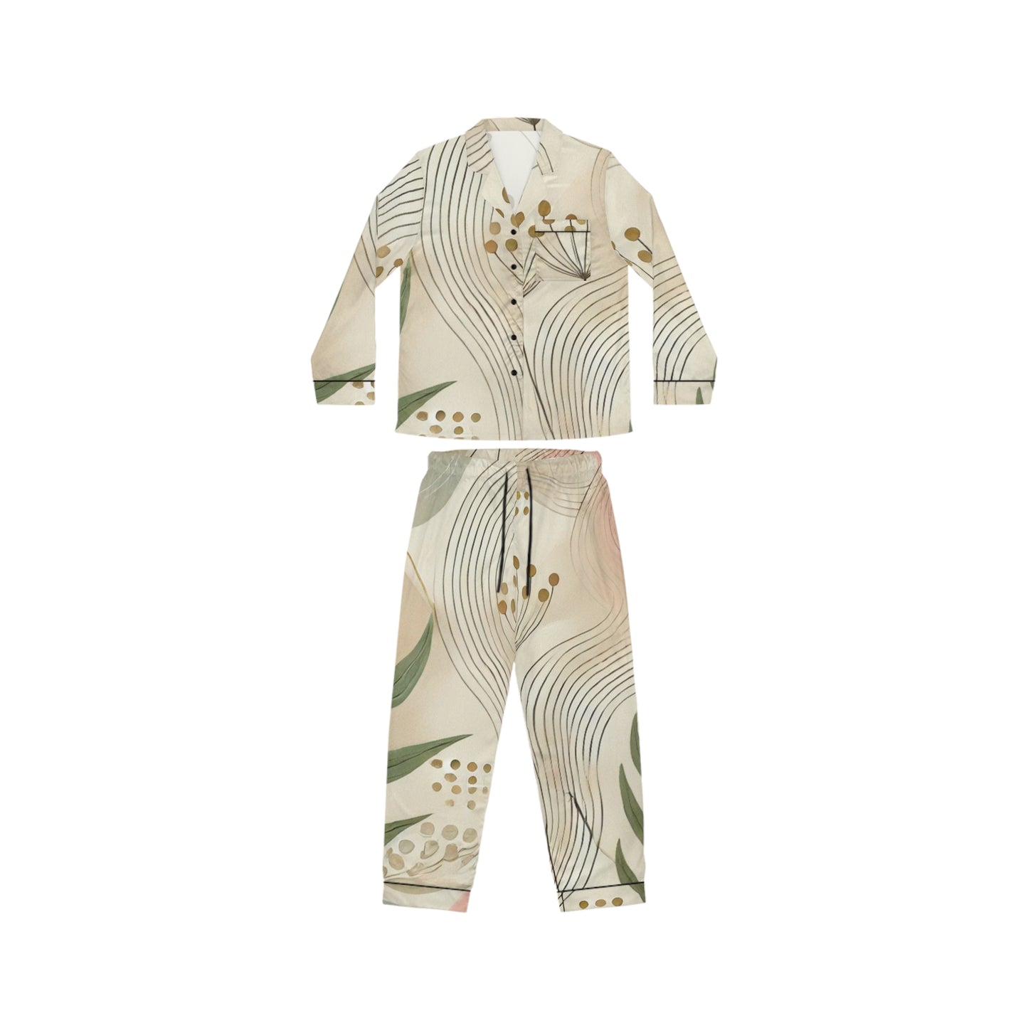 Botanical Breeze - Women's Satin Pajamas (AOP)