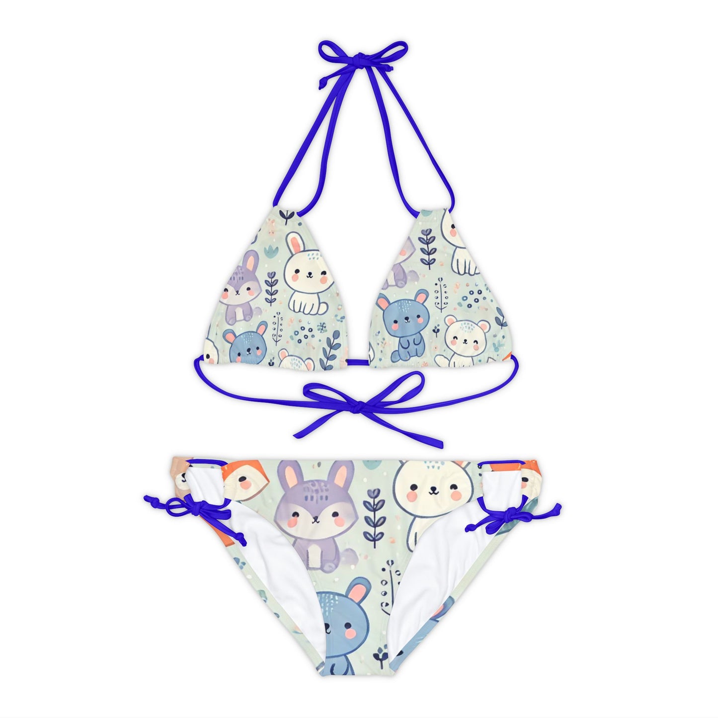 Whimsical Companions - Strappy Bikini Set (AOP)