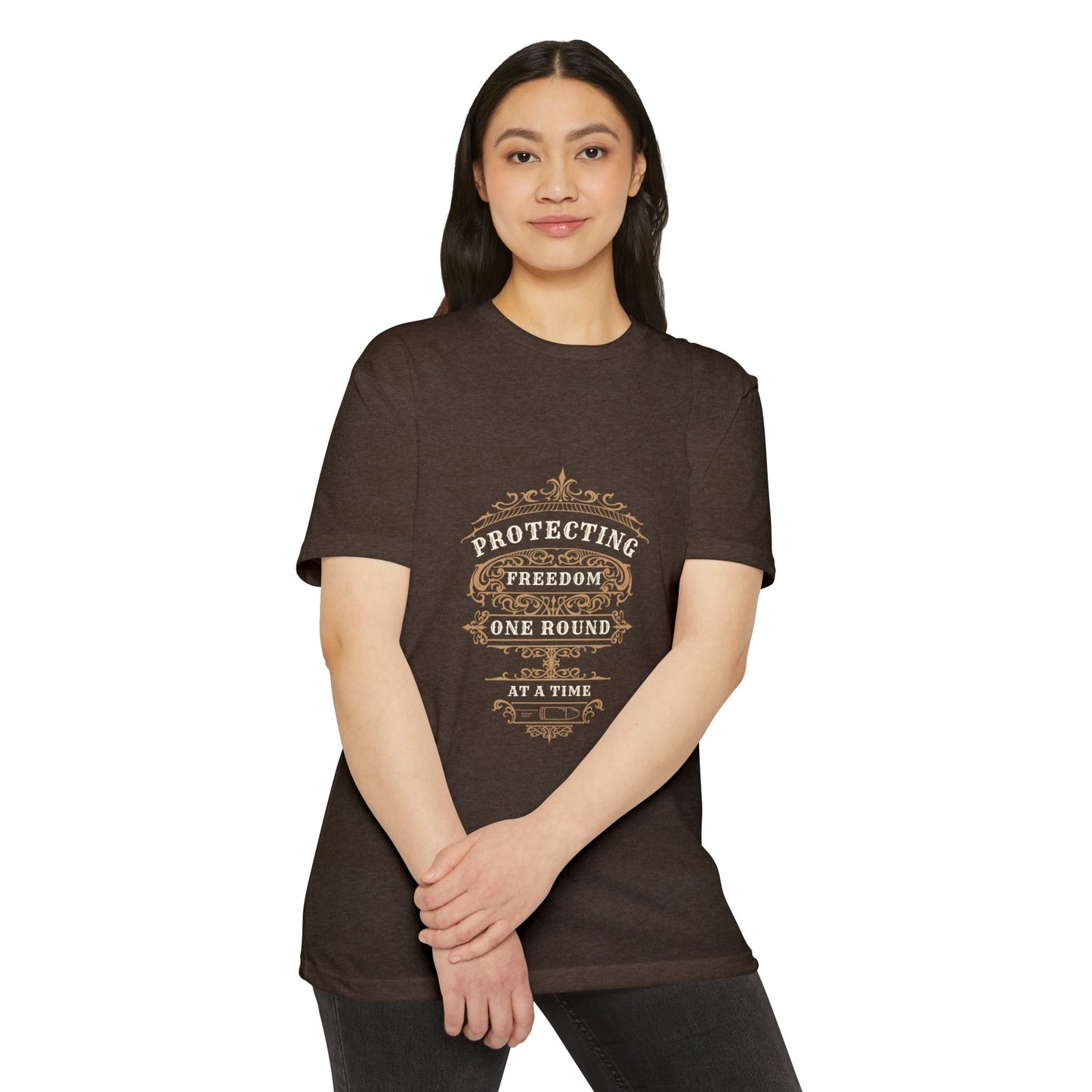 Protecting Freedom, One Round at a Time - Unisex CVC Jersey T-shirt