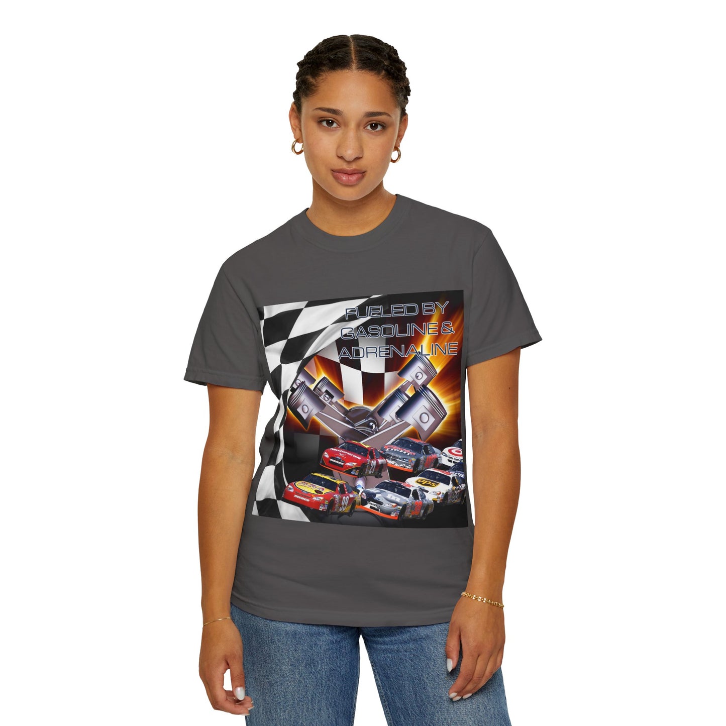 Fueled by Gasoline & Adrenaline - Unisex Garment-Dyed T-shirt