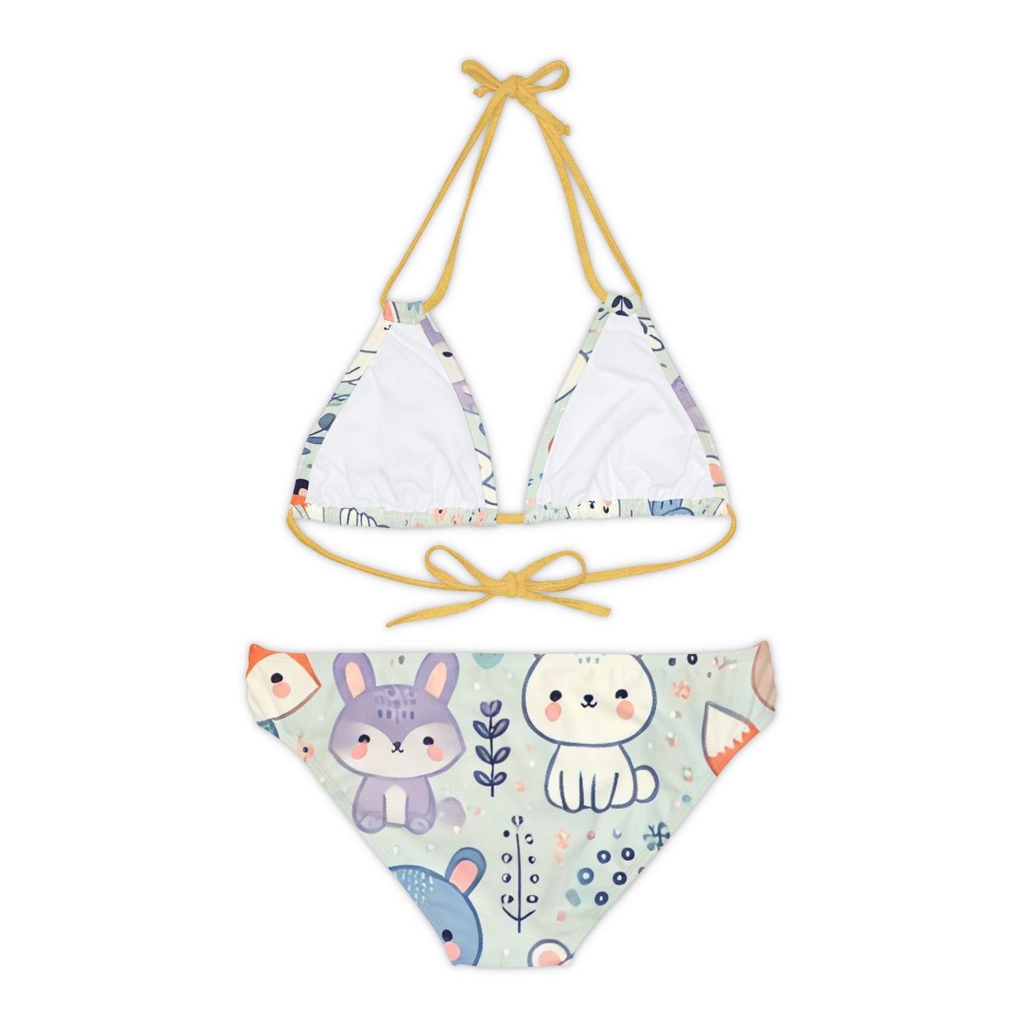 Whimsical Companions - Strappy Bikini Set (AOP)