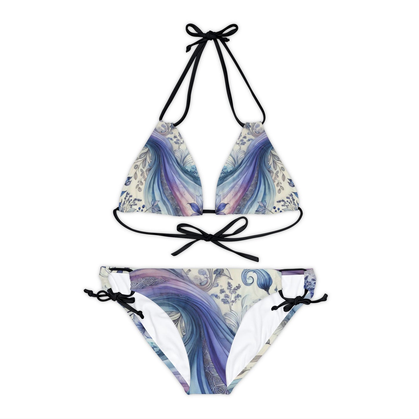 Twilight Bloom - Strappy Bikini Set (AOP)