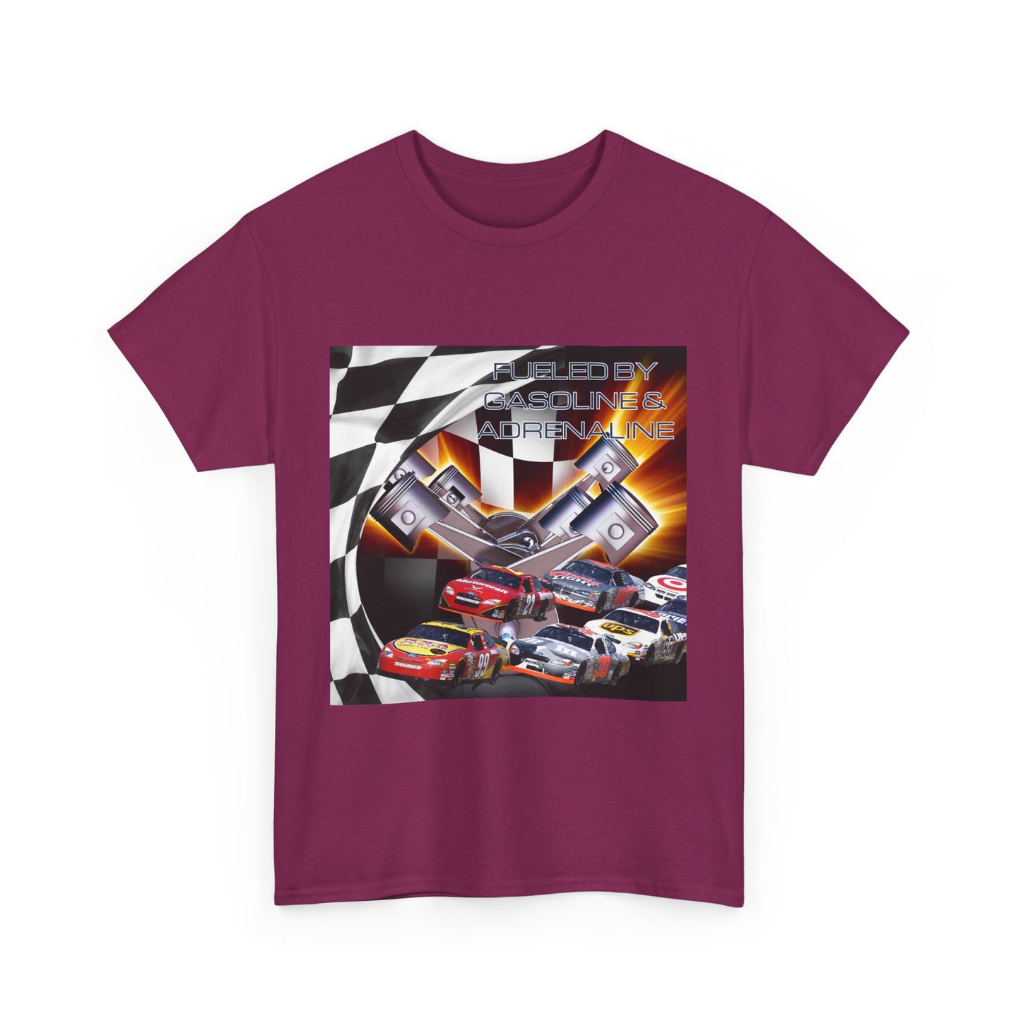 Fueled by Gasoline & Adrenaline - Unisex Heavy Cotton Tee T-Shirt