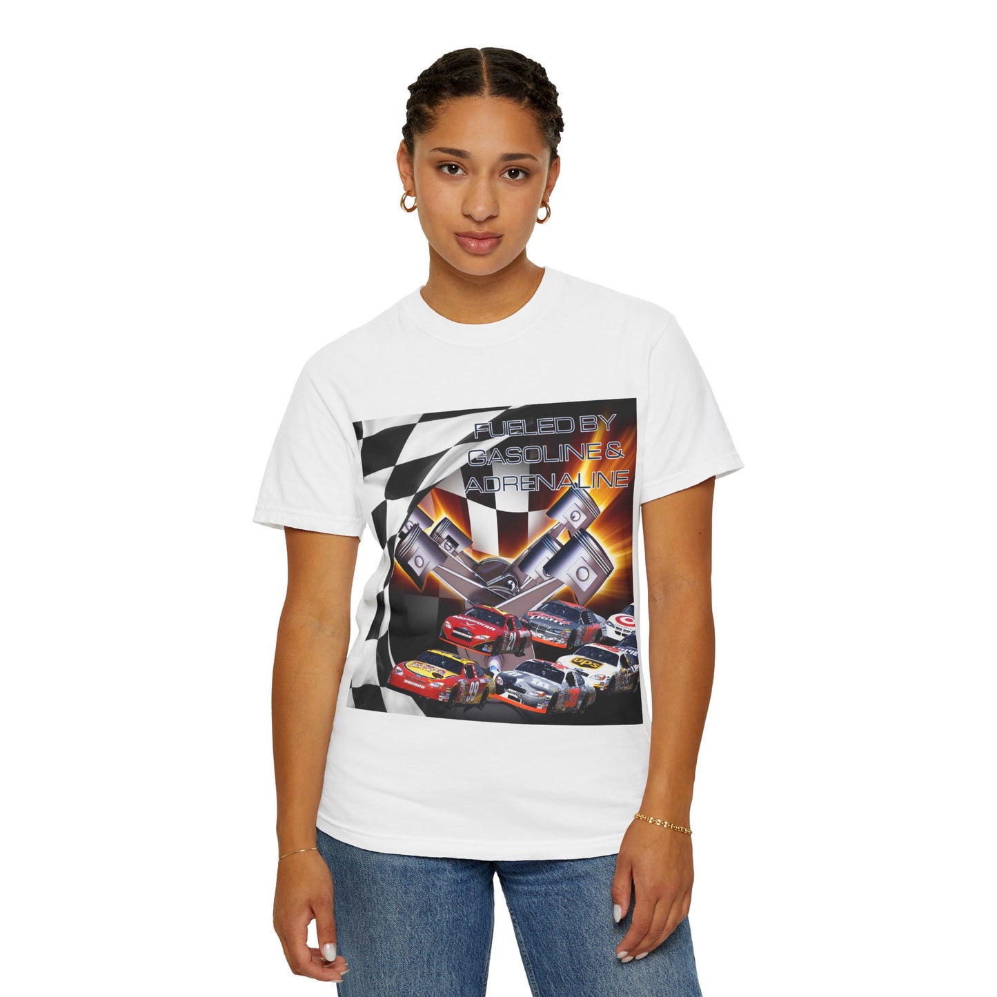 Fueled by Gasoline & Adrenaline - Unisex Garment-Dyed T-shirt