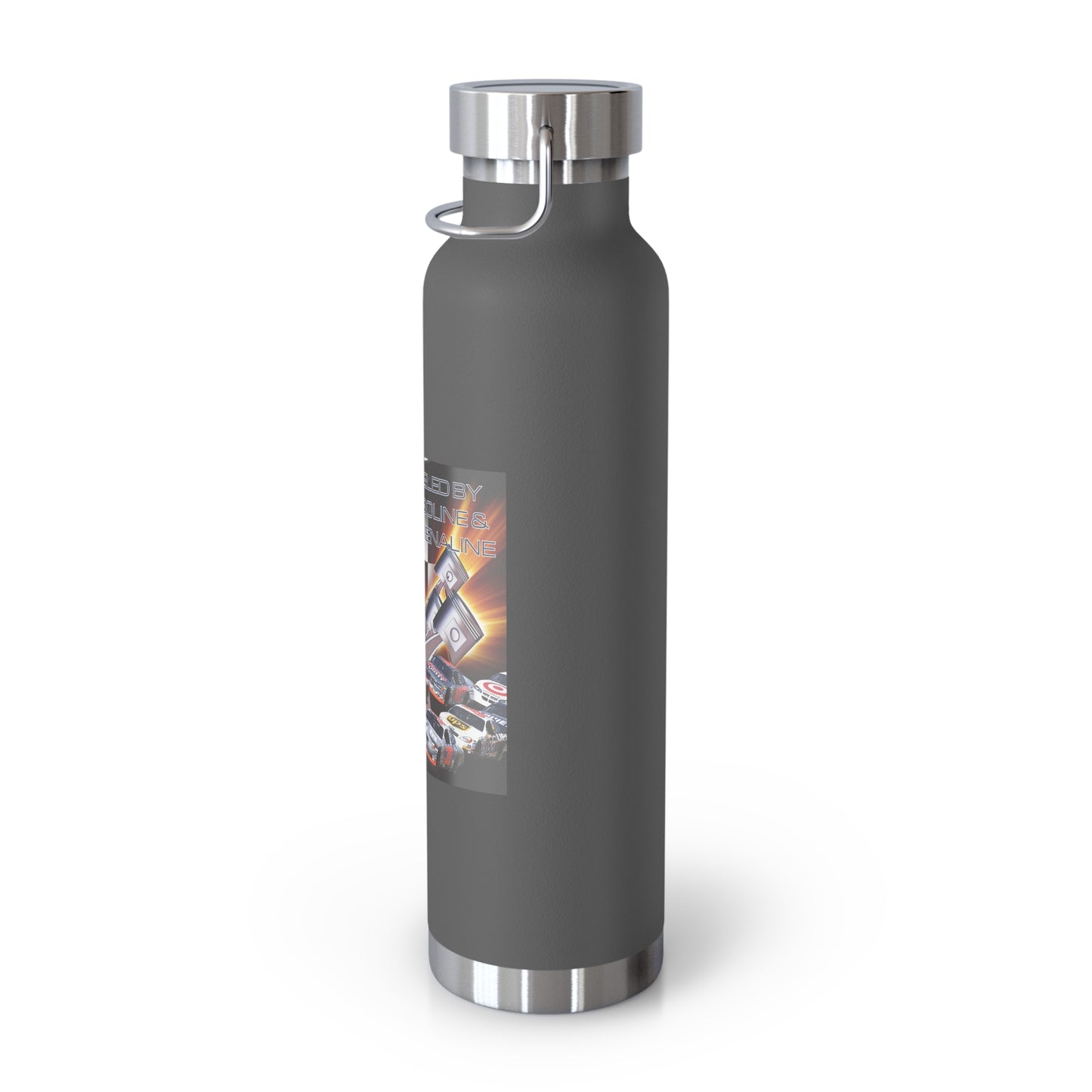 Fueled by Gasoline & Adrenaline - Copper Vacuum Insulated Bottle, 22oz