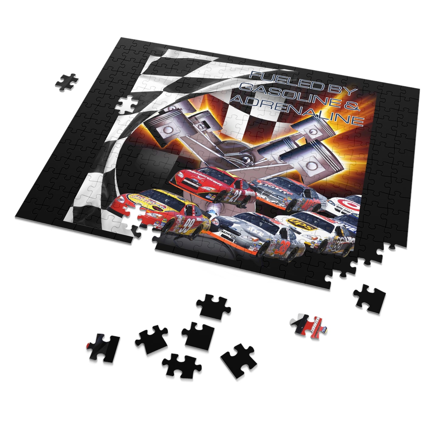 Fueled by Gasoline & Adrenaline - Jigsaw Puzzle (30, 110, 252, 500,1000-Piece)