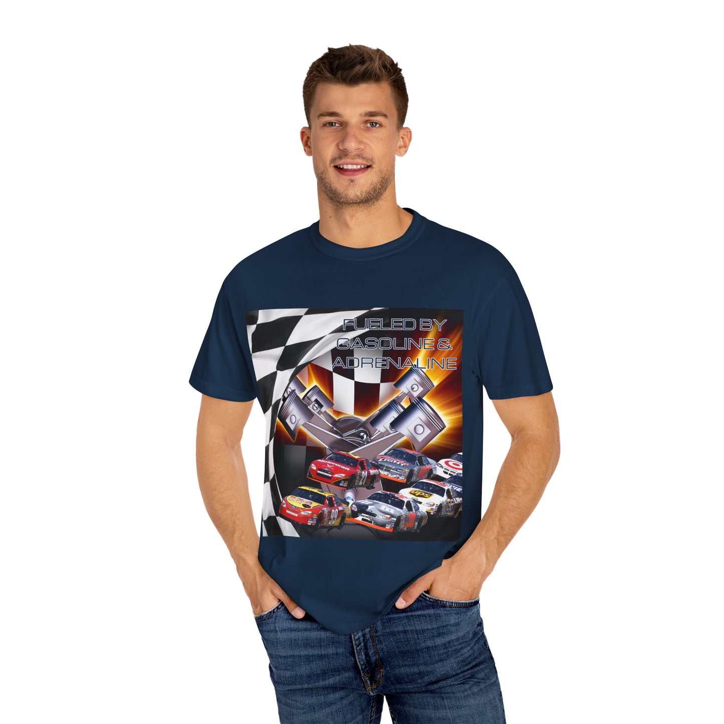 Fueled by Gasoline & Adrenaline - Unisex Garment-Dyed T-shirt