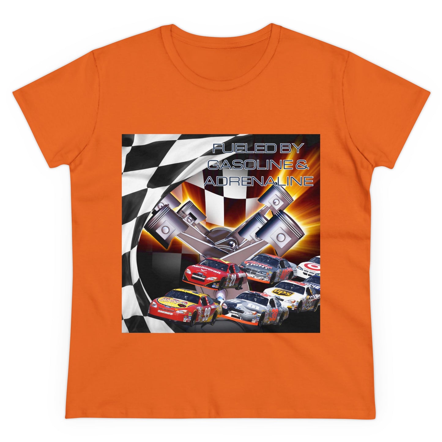 Fueled by Gasoline & Adrenaline - Women's Midweight Cotton Tee