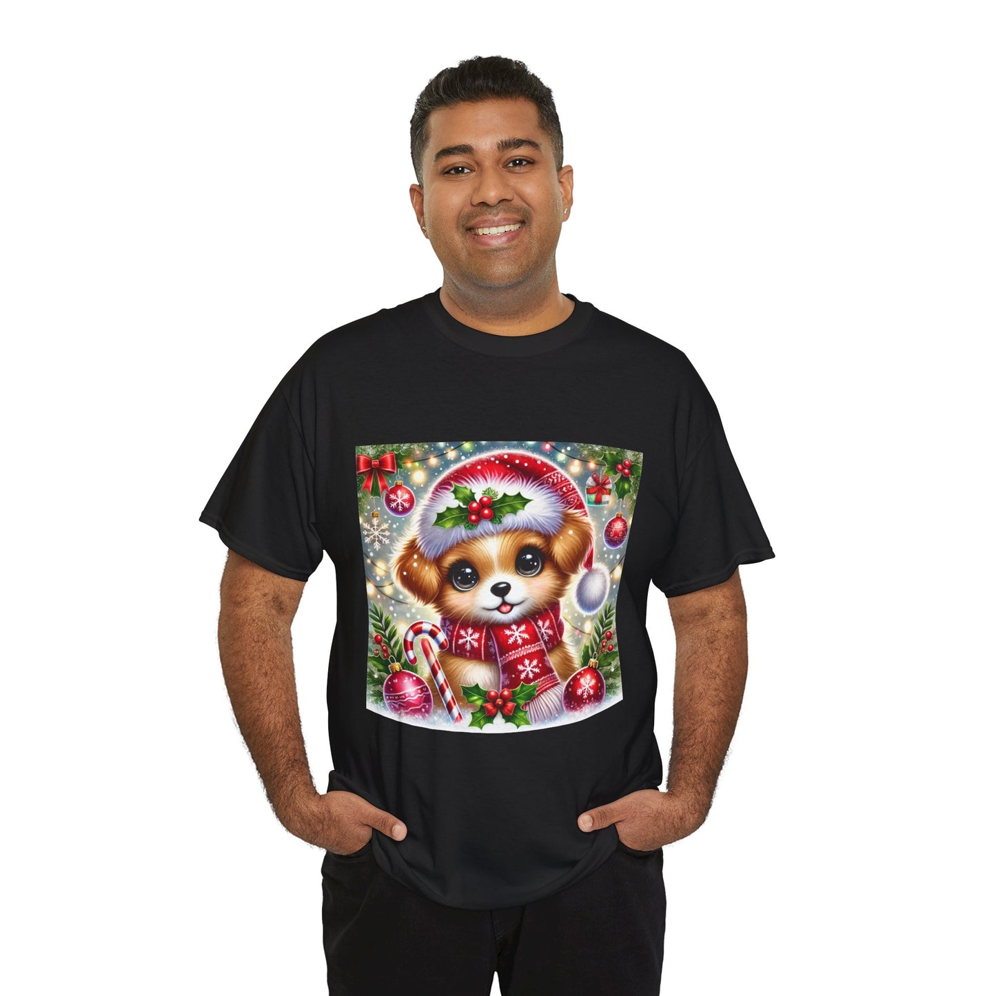 Paws-itively Merry Christmas - Unisex Heavy Cotton Tee