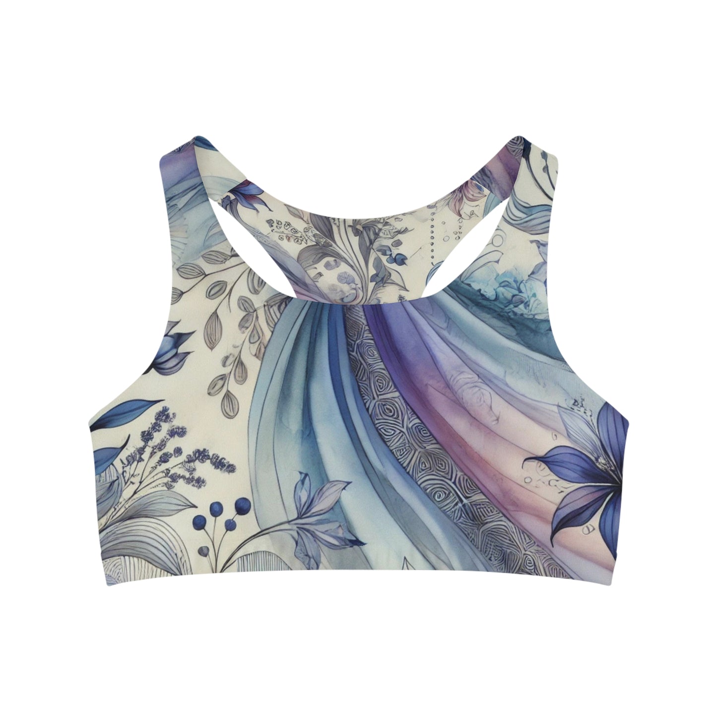 Twilight Bloom - Sports Bra Seamless Medium Support Custom Design