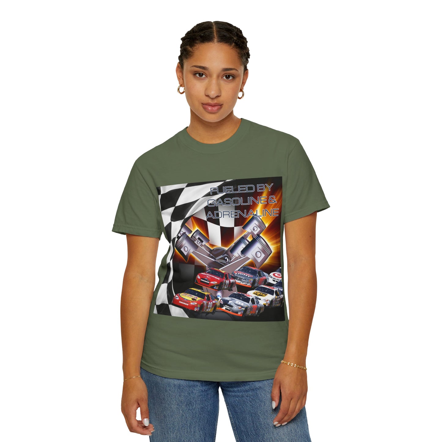 Fueled by Gasoline & Adrenaline - Unisex Garment-Dyed T-shirt