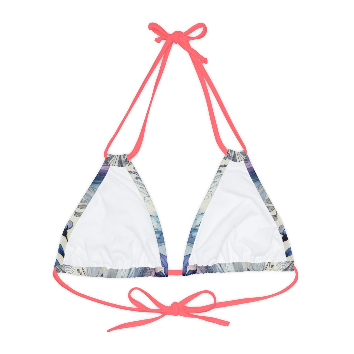 Twilight Bloom - Strappy Triangle Bikini Top (AOP)