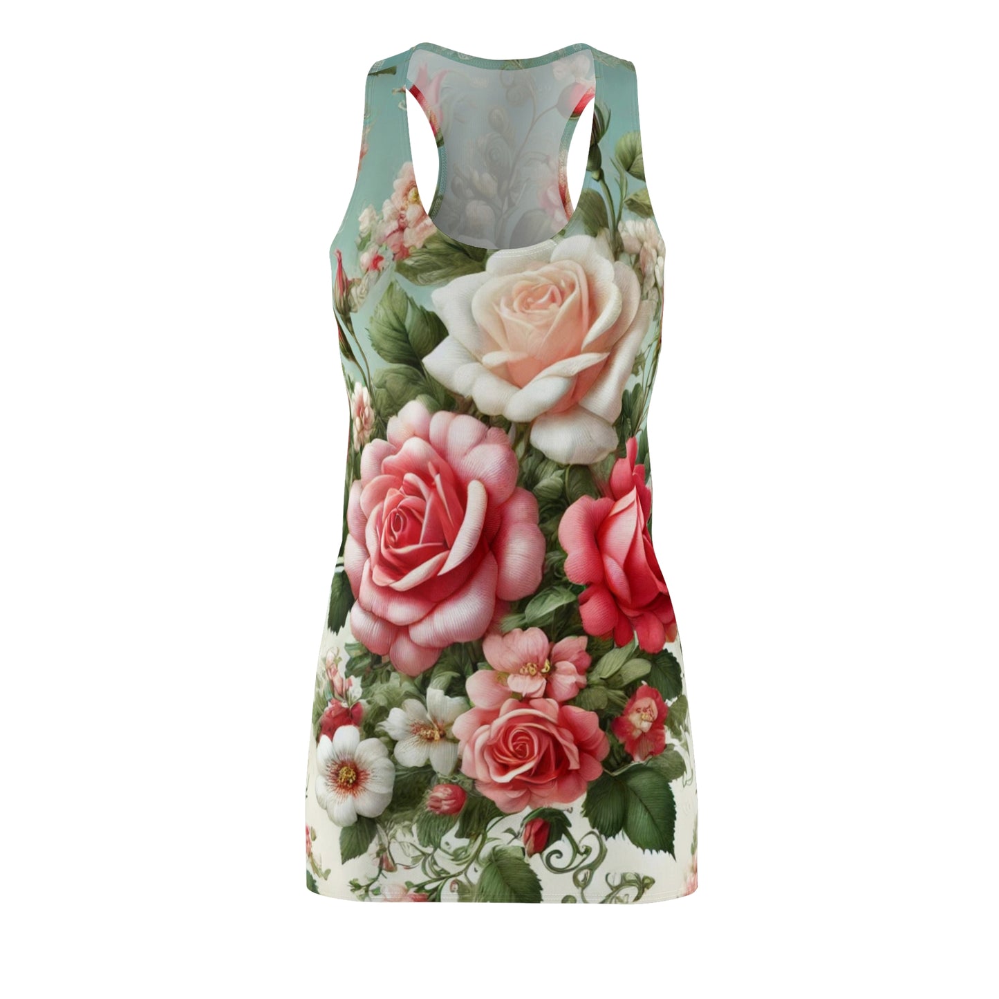 Rose Reverie - Women's Cut & Sew Racerback Dress