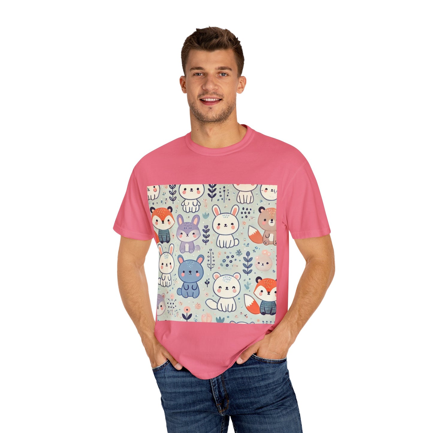 Whimsical Companions - Unisex Garment-Dyed T-shirt