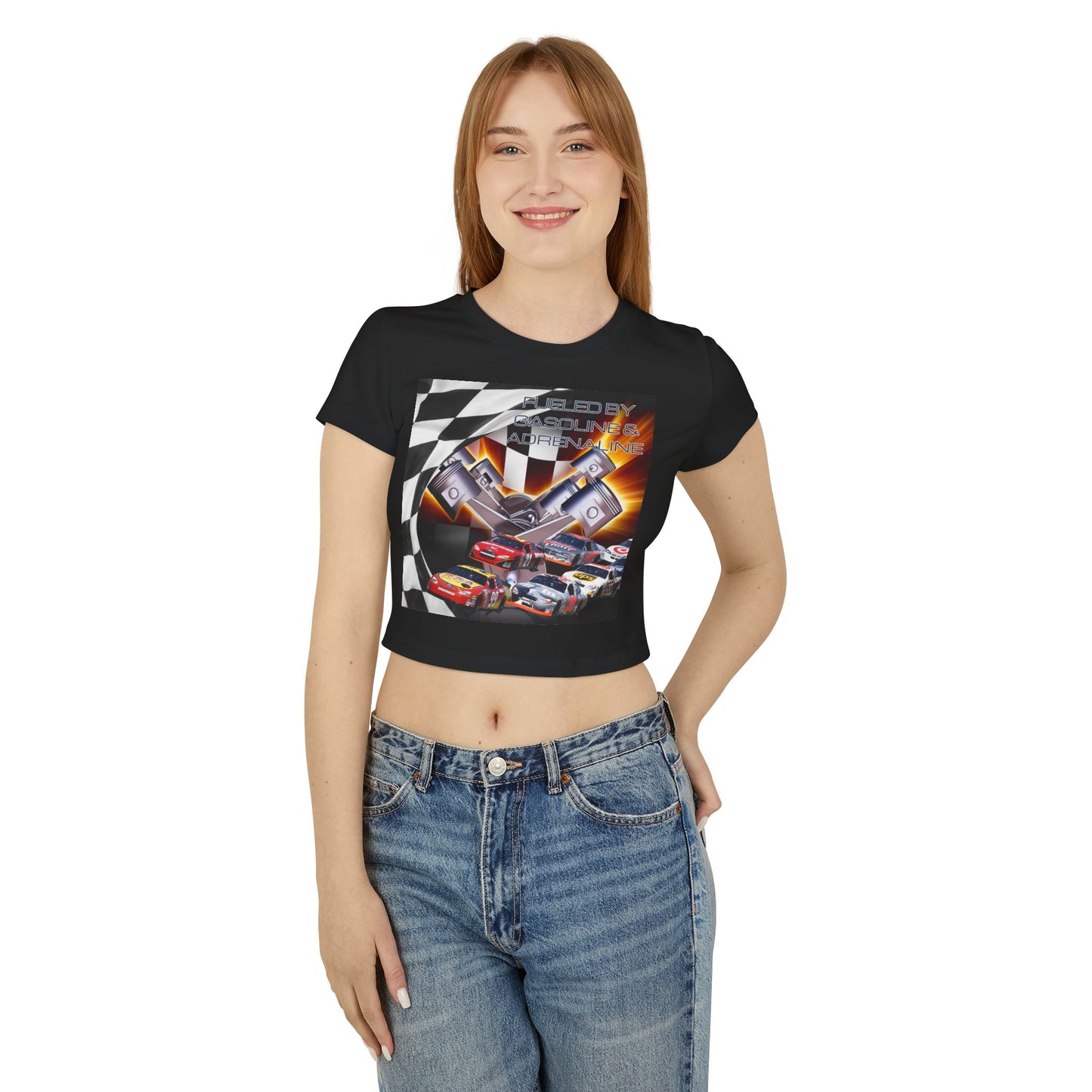 Fueled by Gasoline & Adrenaline - Women's Baby Tee