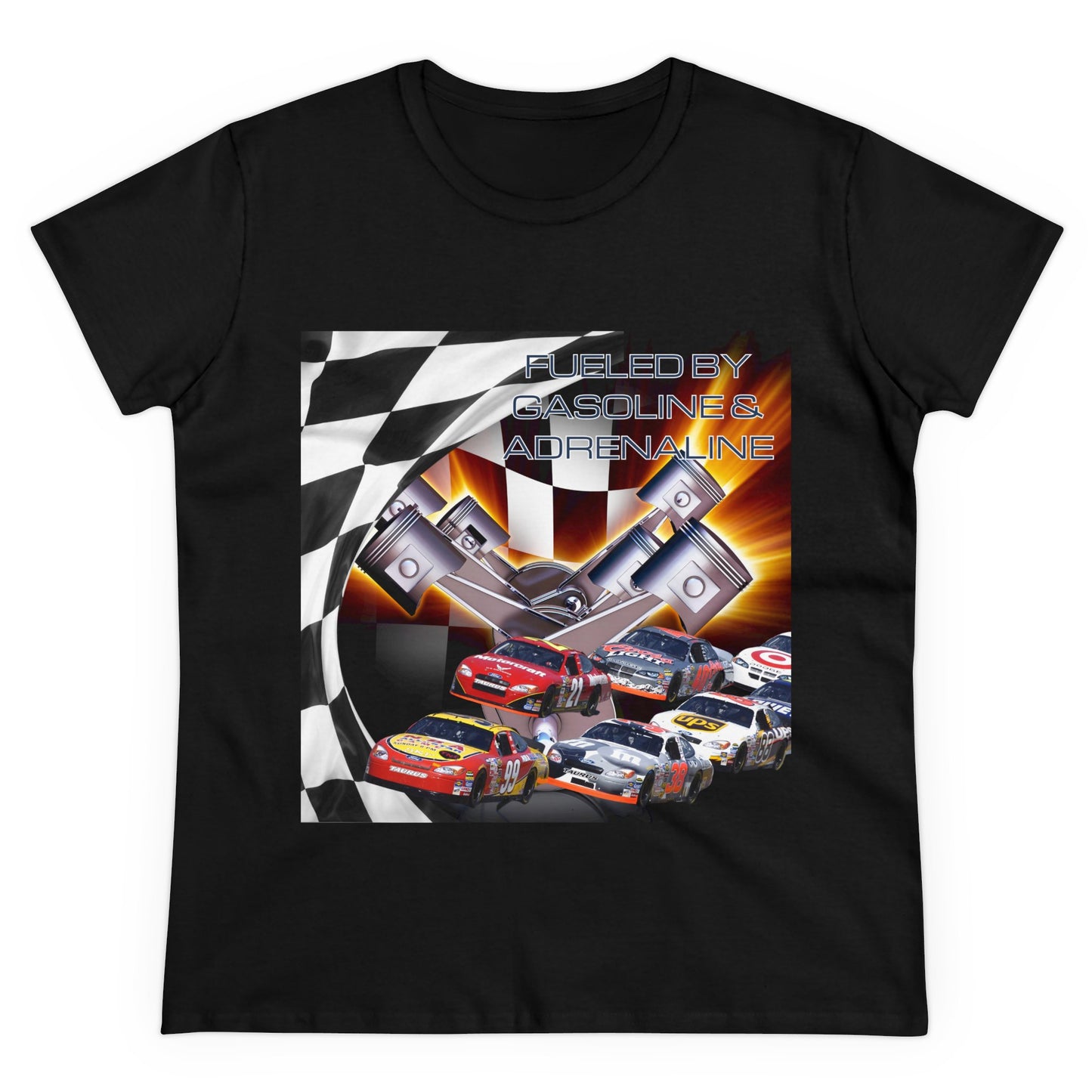 Fueled by Gasoline & Adrenaline - Women's Midweight Cotton Tee