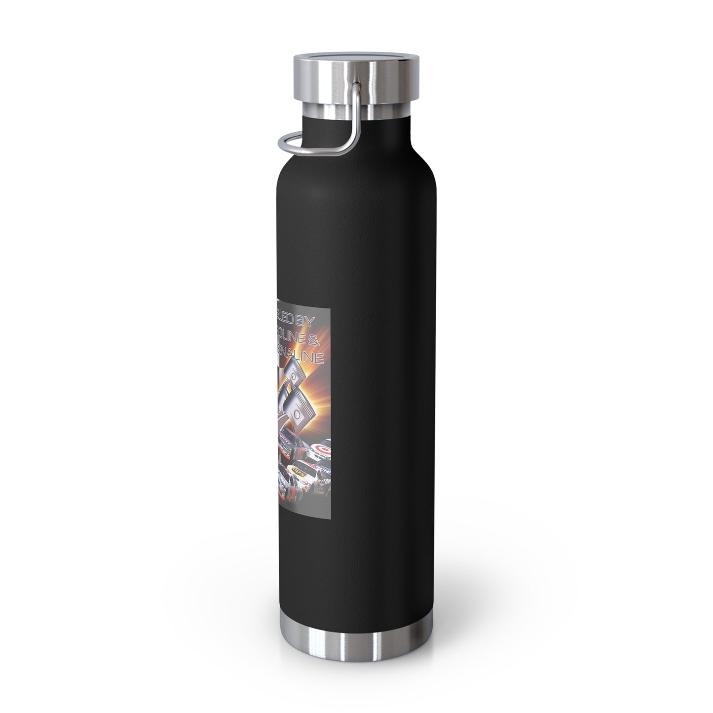 Fueled by Gasoline & Adrenaline - Copper Vacuum Insulated Bottle, 22oz