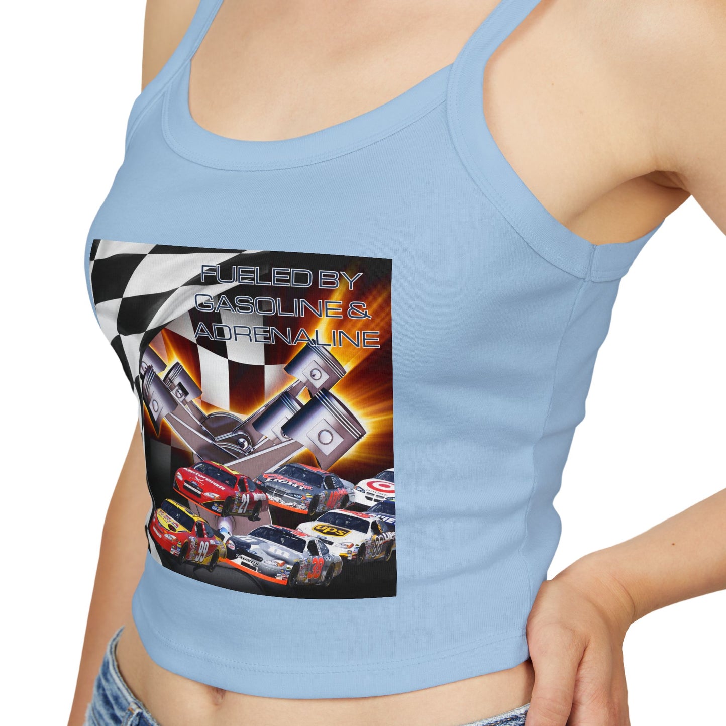 Fueled by Gasoline & Adrenaline - Women's Spaghetti Strap Tank Top