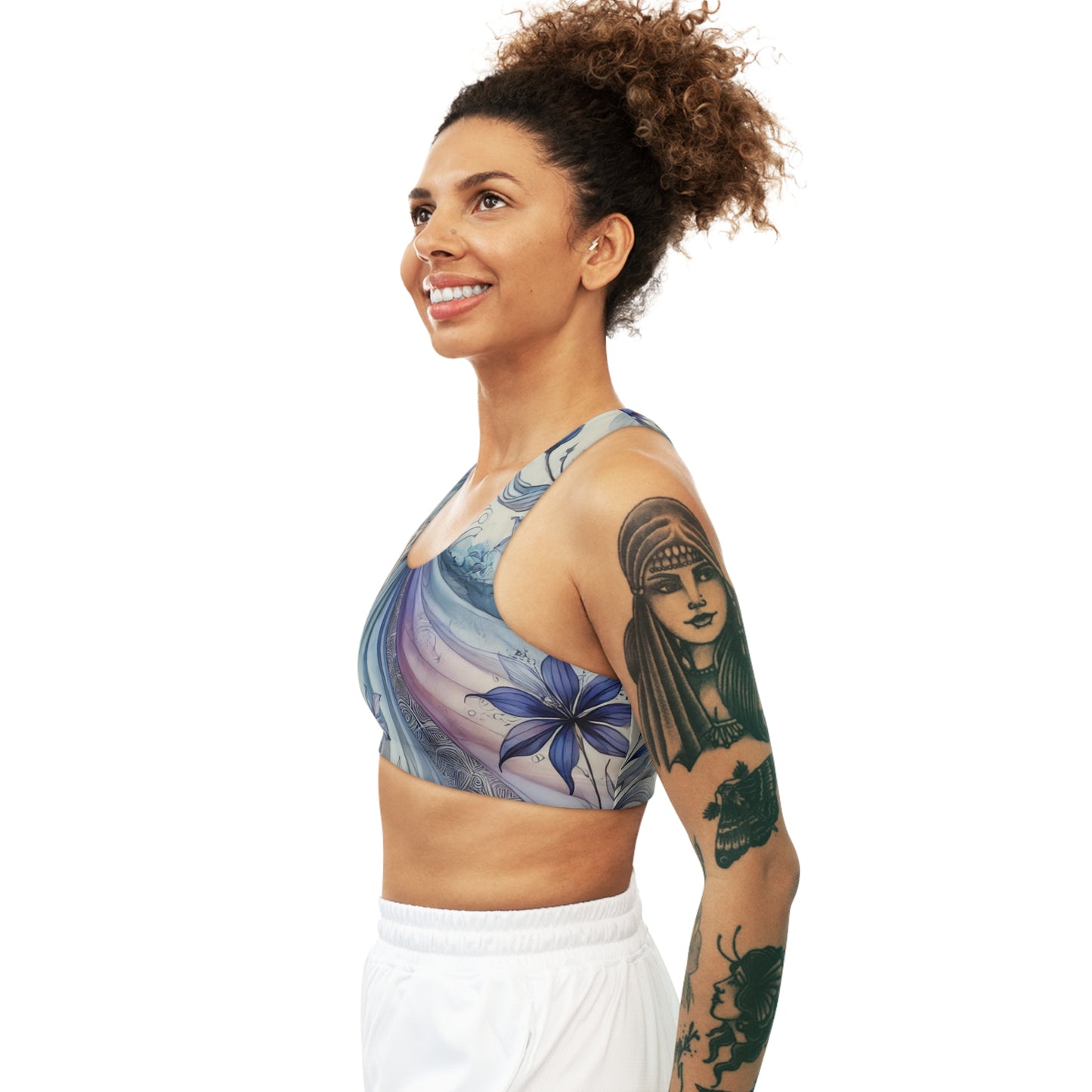 Twilight Bloom - Sports Bra Seamless Medium Support Custom Design