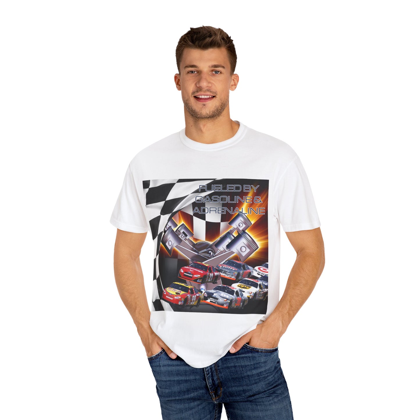 Fueled by Gasoline & Adrenaline - Unisex Garment-Dyed T-shirt