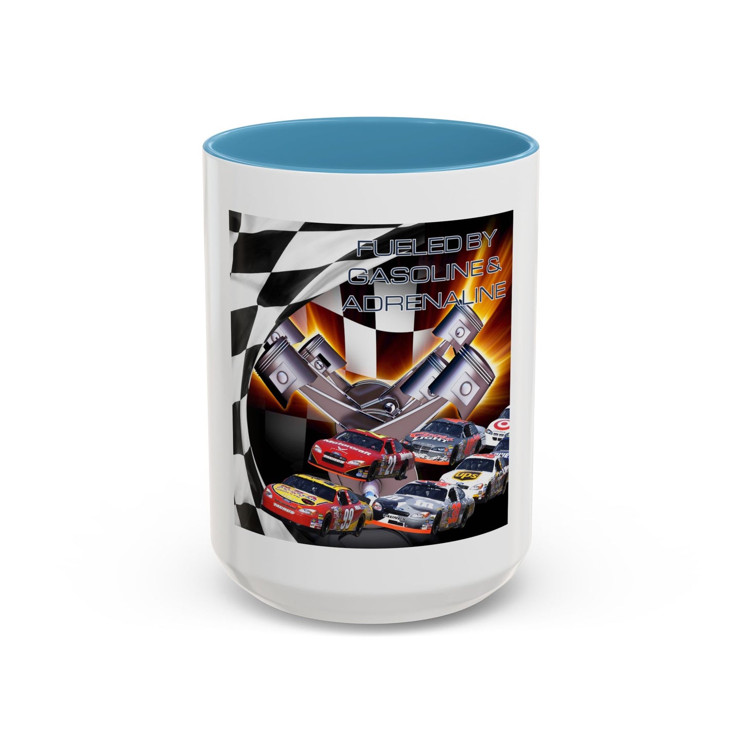 Fueled by Gasoline & Adrenaline - Accent Coffee Mug (11, 15oz)