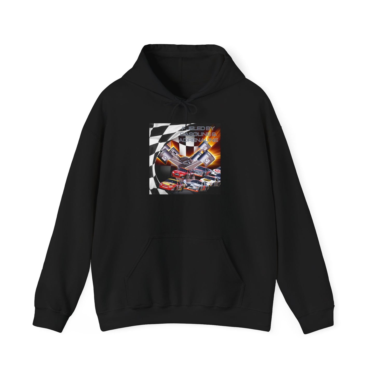 Fueled by Gasoline & Adrenaline - Unisex Heavy Blend™ Hooded Sweatshirt