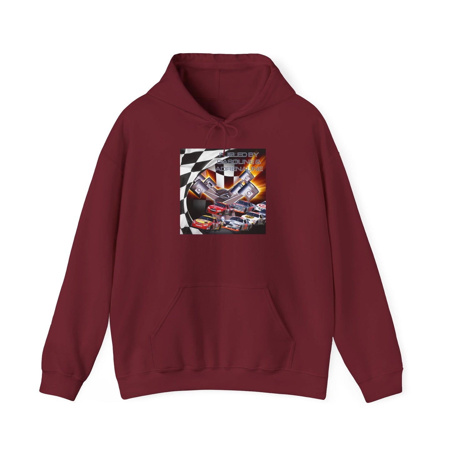 Fueled by Gasoline & Adrenaline - Unisex Heavy Blend™ Hooded Sweatshirt