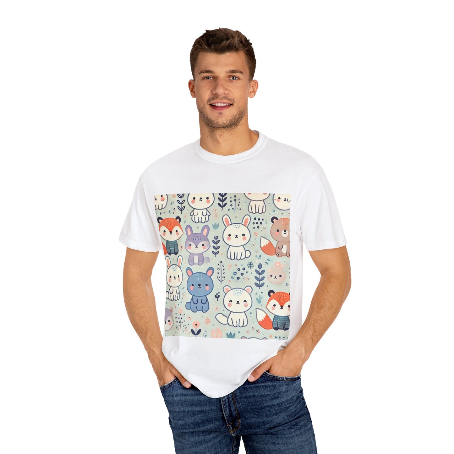 Whimsical Companions - Unisex Garment-Dyed T-shirt