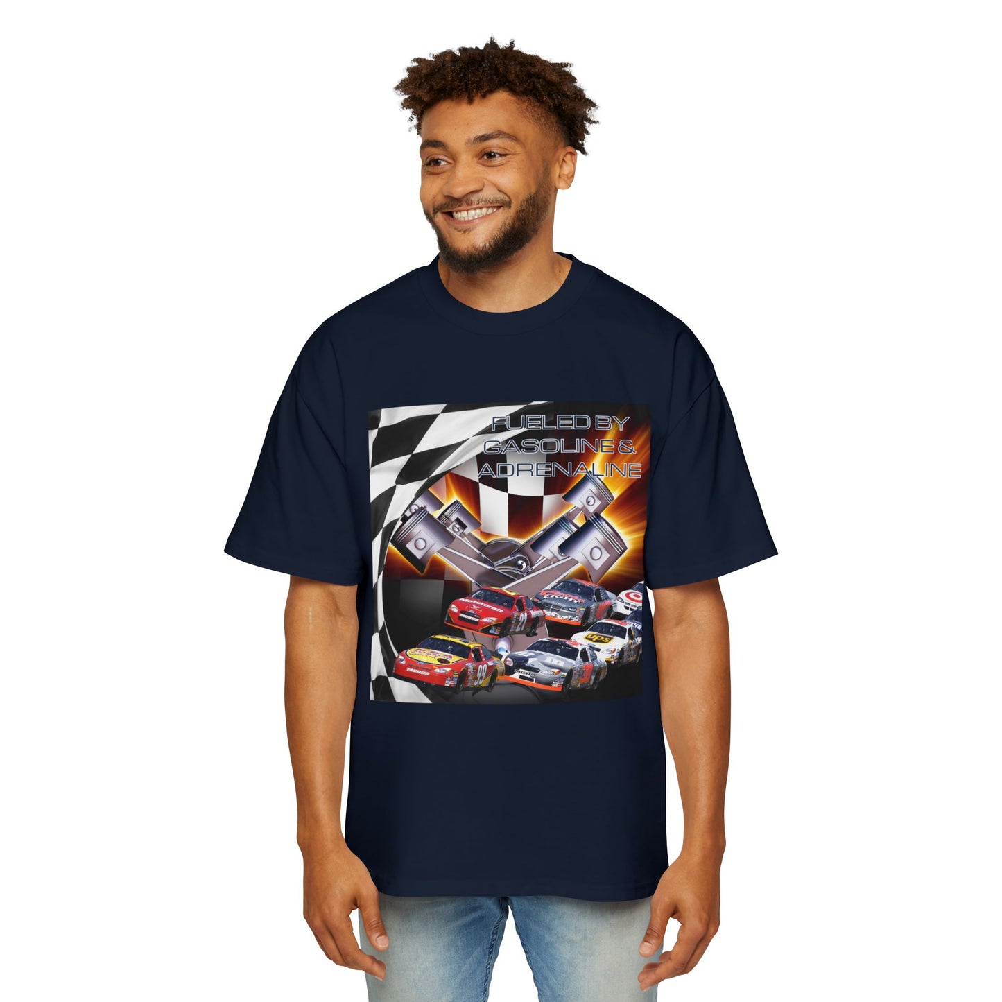 Fueled by Gasoline & Adrenaline - Men's Heavy Oversized Tee T-Shirt