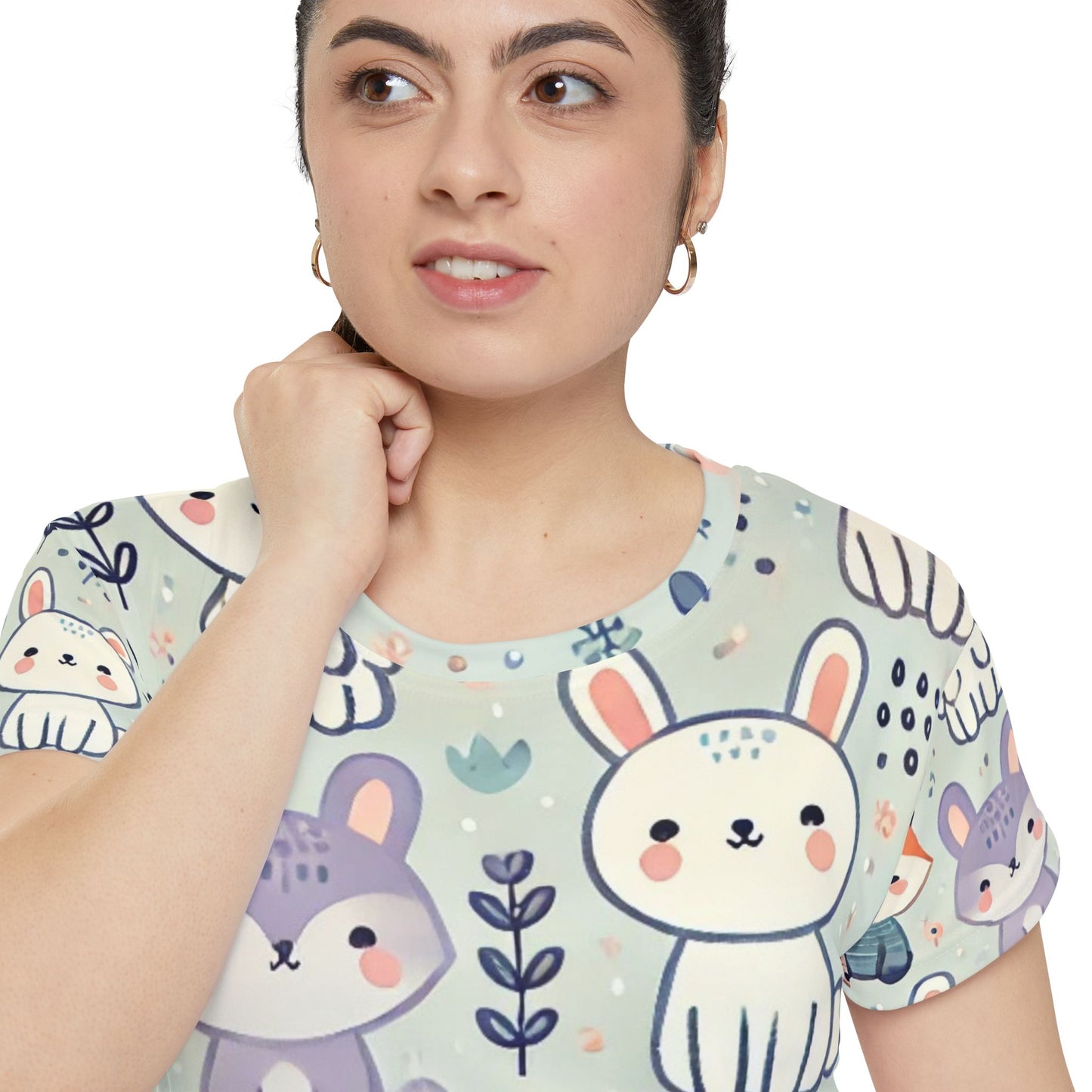 Whimsical Companions - Women's Short Sleeve Shirt (AOP)