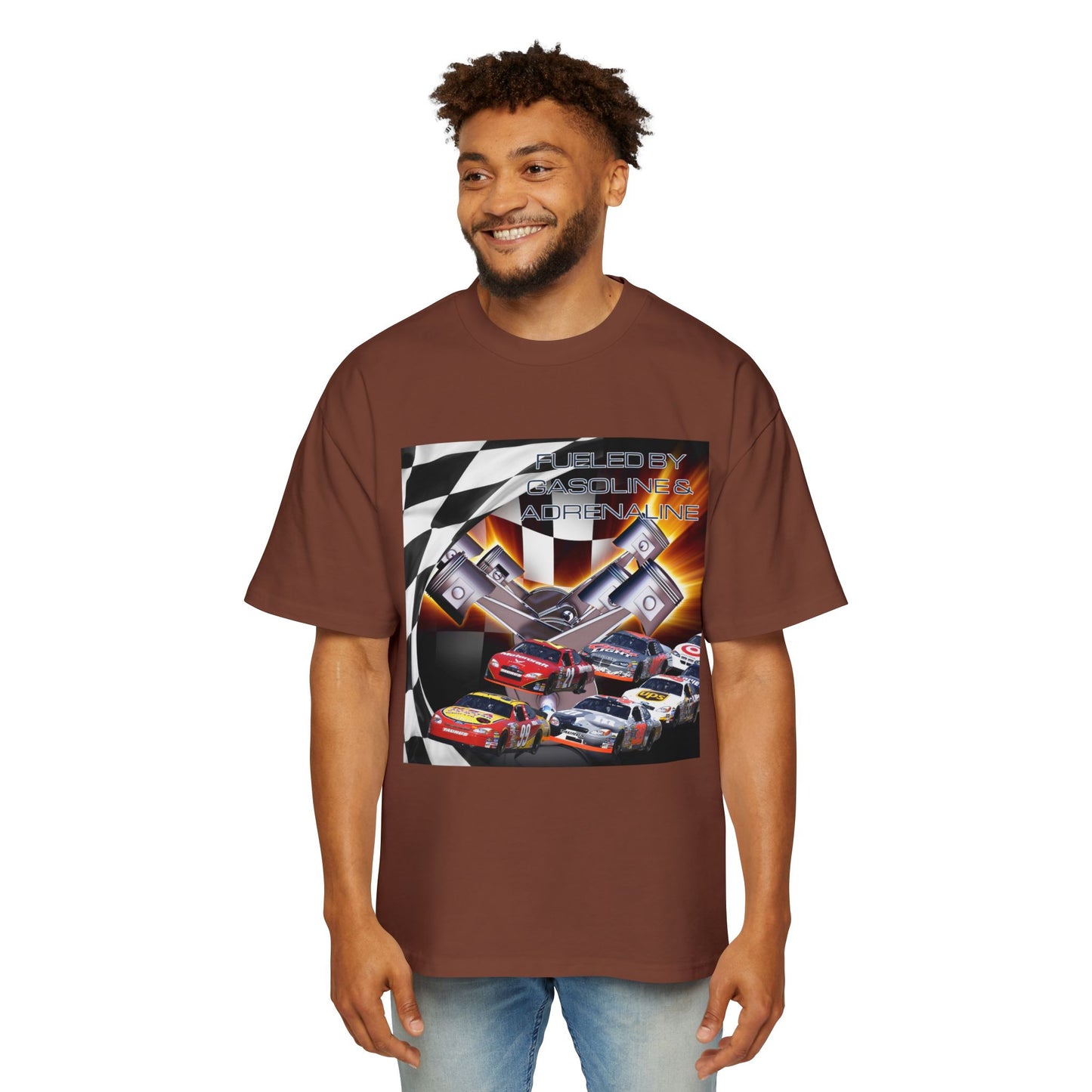 Fueled by Gasoline & Adrenaline - Men's Heavy Oversized Tee T-Shirt