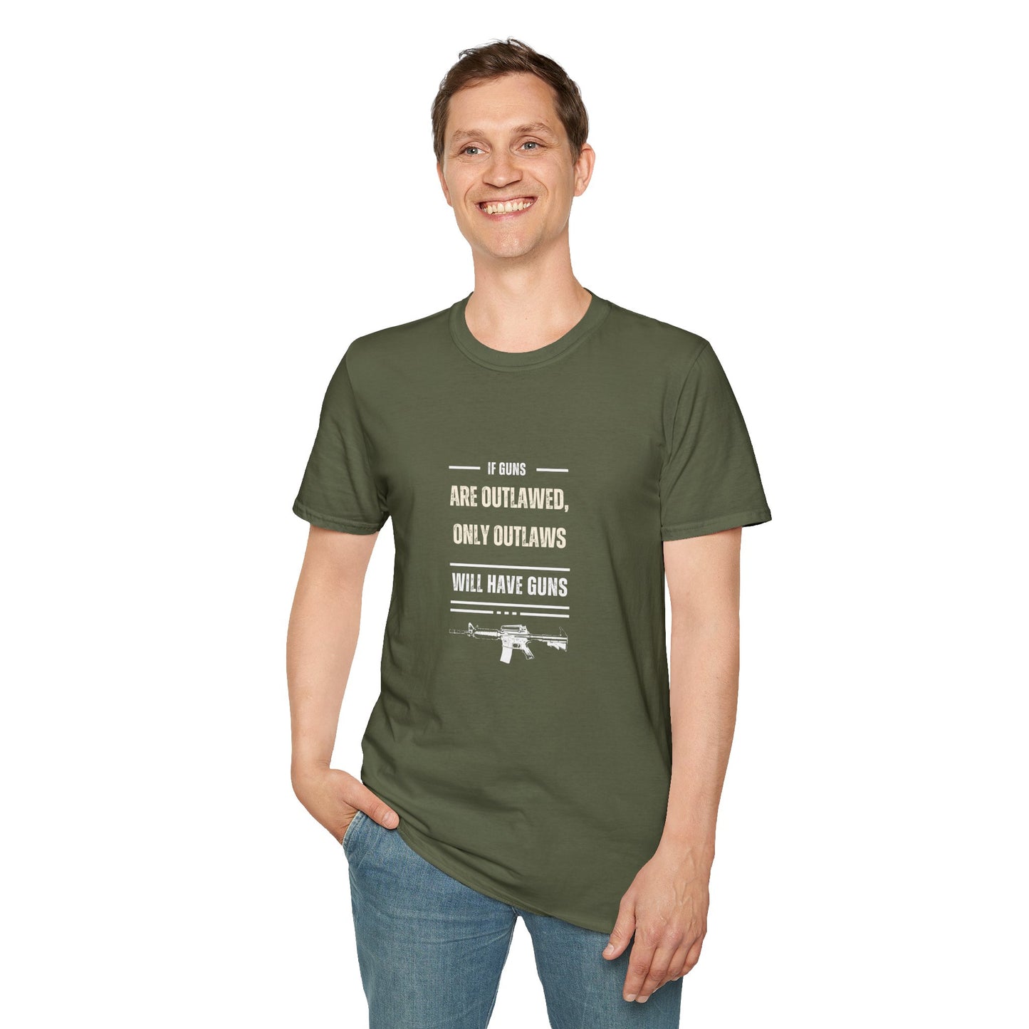 If Guns Are Outlawed, Only Outlaws Will Have Guns - Unisex Softstyle T-Shirt