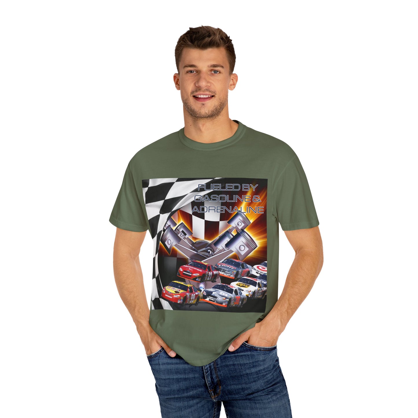 Fueled by Gasoline & Adrenaline - Unisex Garment-Dyed T-shirt