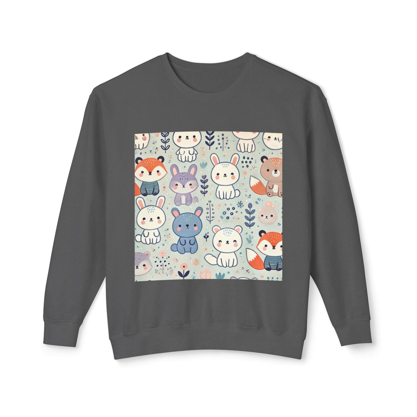 Whimsical Companions - Unisex Lightweight Crewneck Sweatshirt