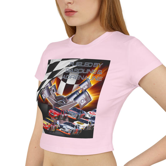 Fueled by Gasoline & Adrenaline - Women's Baby Tee