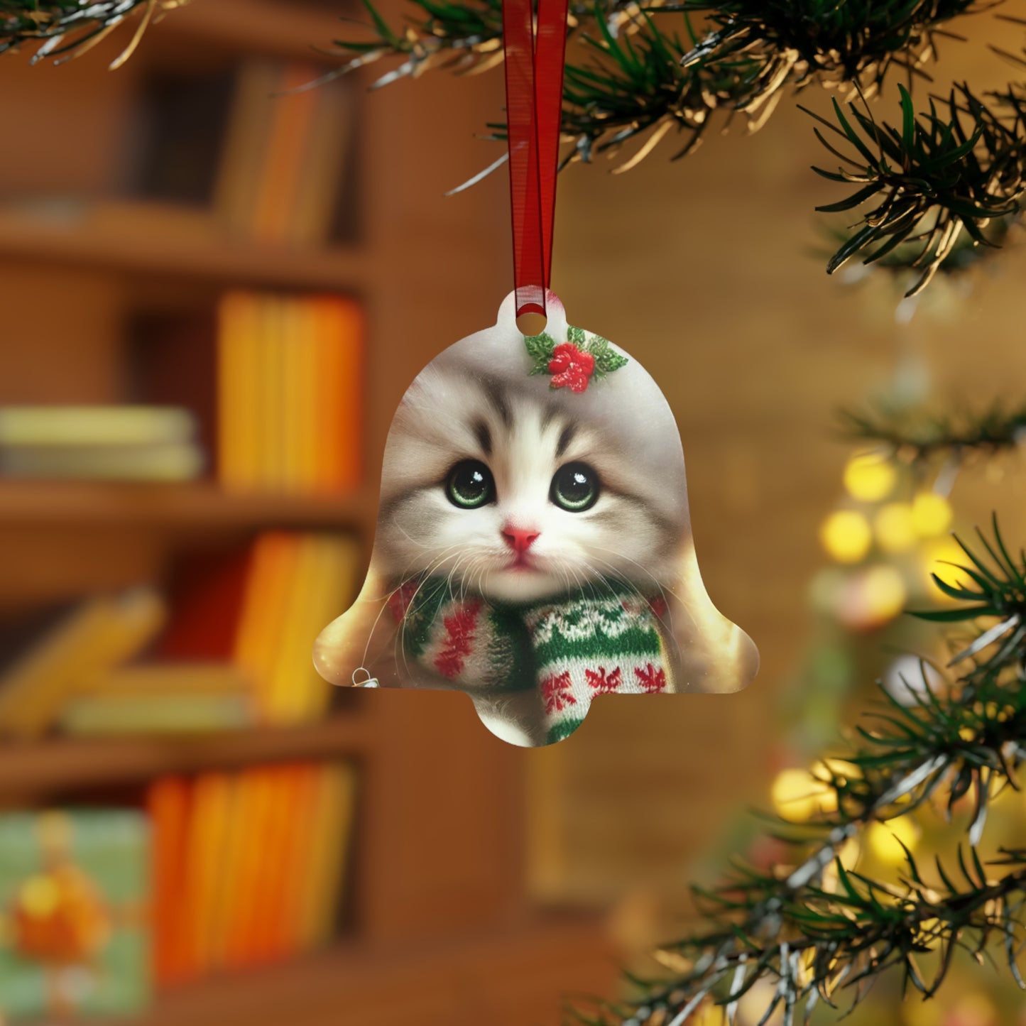 Purr-fectly Merry Christmas - Metal Ornaments