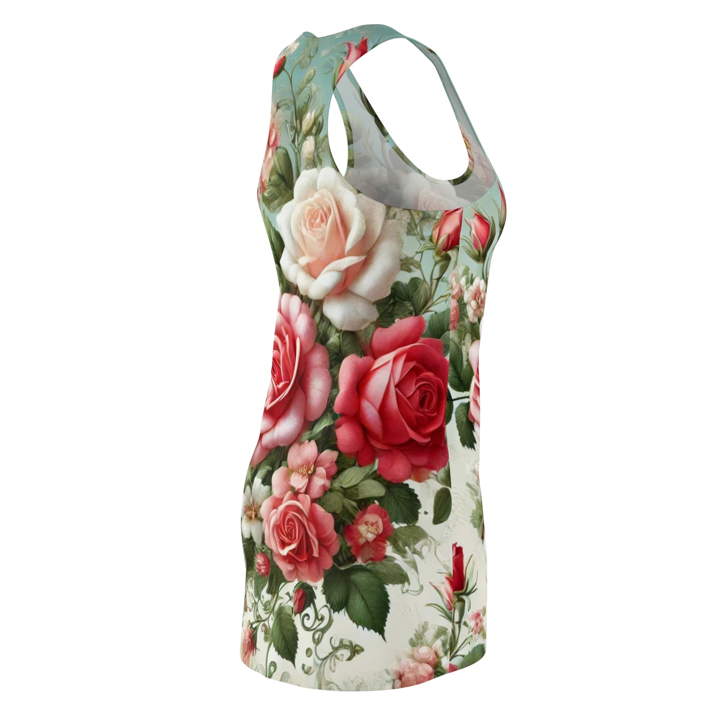 Rose Reverie - Women's Cut & Sew Racerback Dress