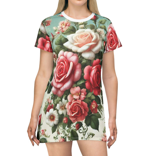 Rose Reverie - T-Shirt Dress (AOP)