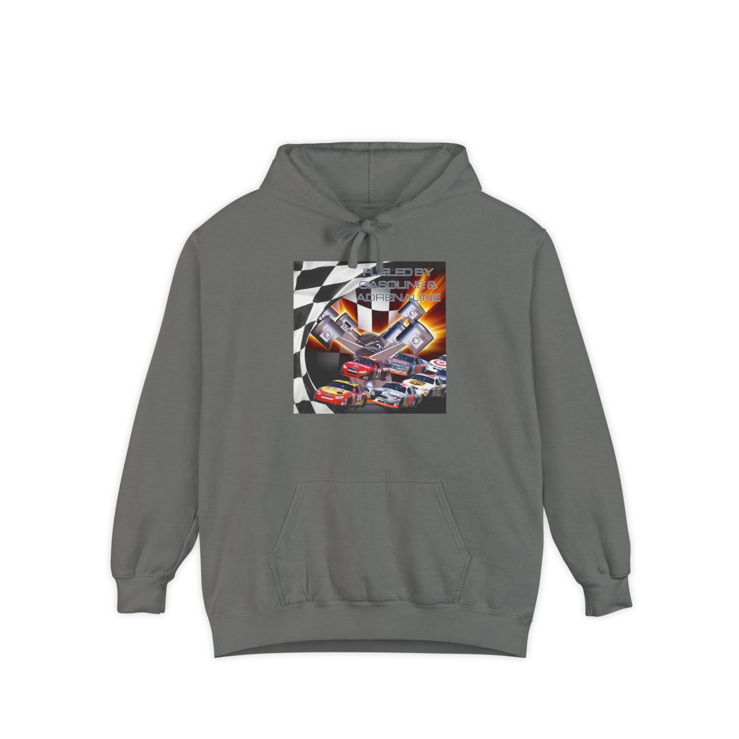 Fueled by Gasoline & Adrenaline - Unisex Garment-Dyed Hoodie