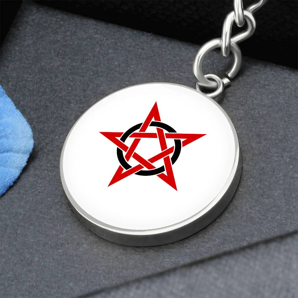 Wicca Pentacle (or Pentagram) Keychain