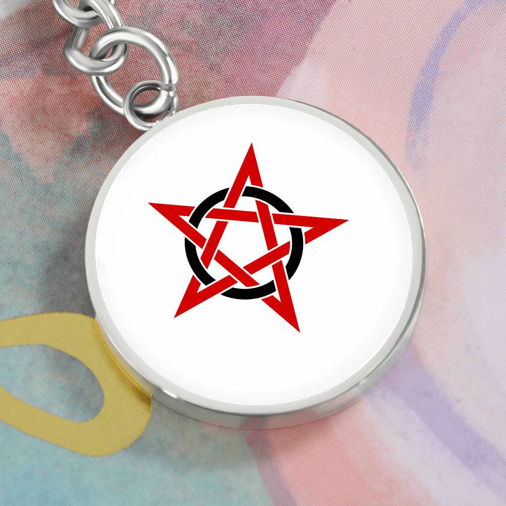 Wicca Pentacle (or Pentagram) Keychain