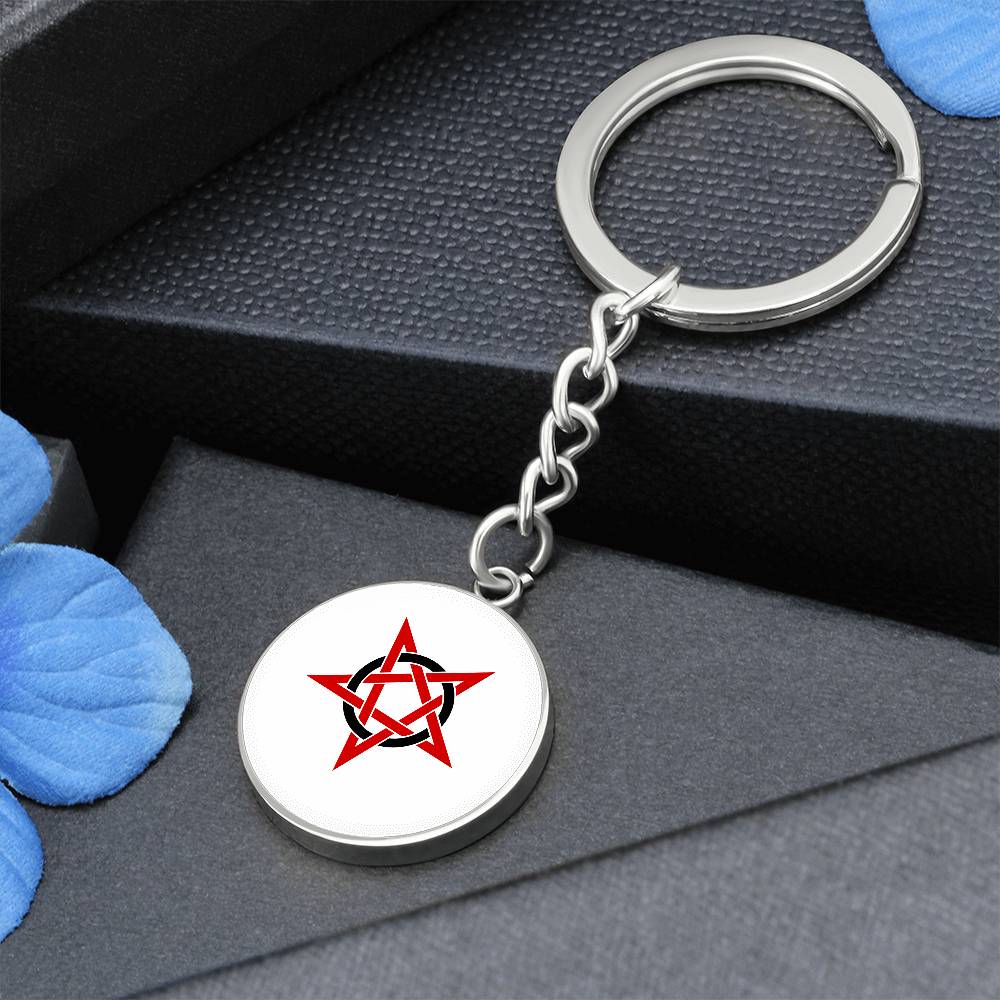 Wicca Pentacle (or Pentagram) Keychain