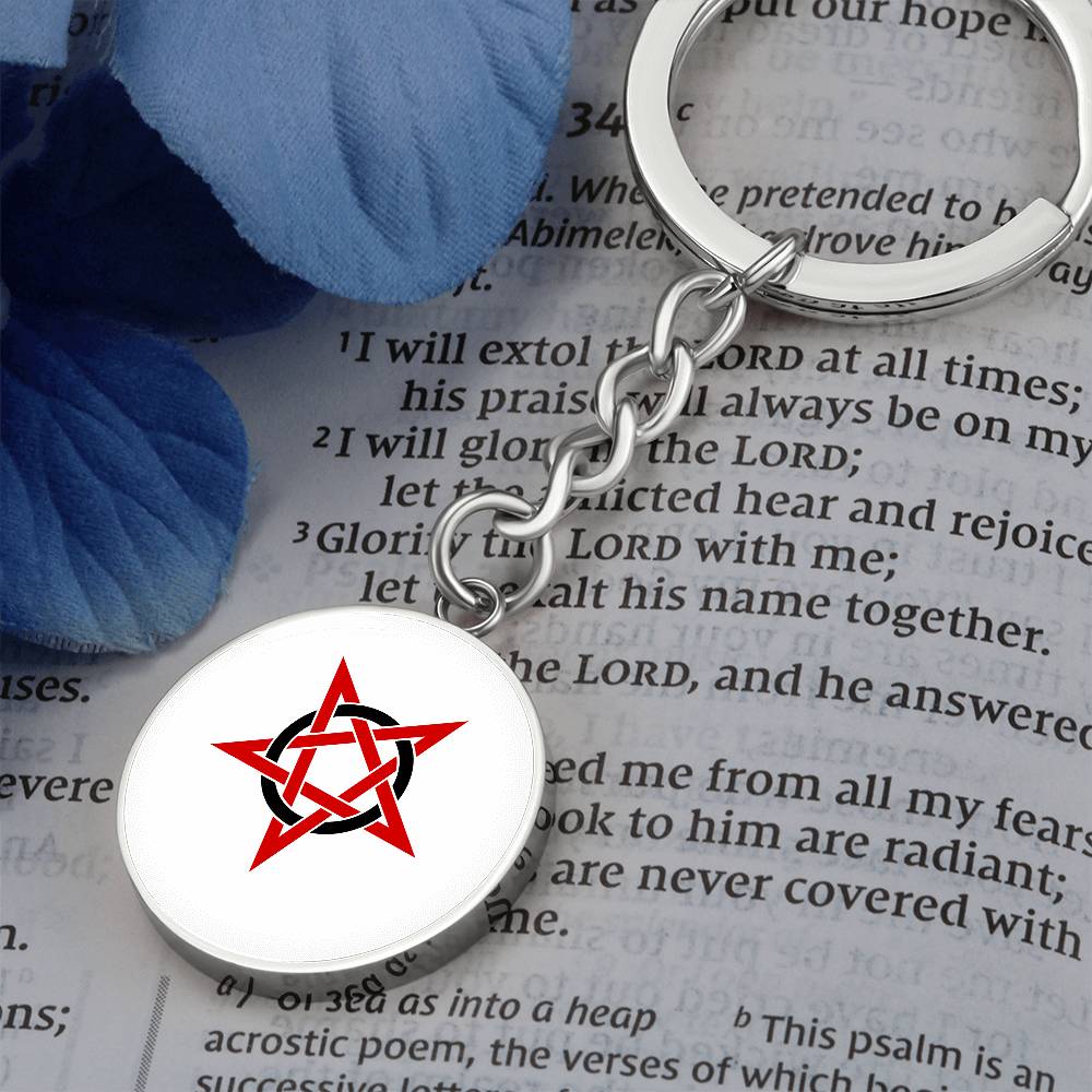 Wicca Pentacle (or Pentagram) Keychain