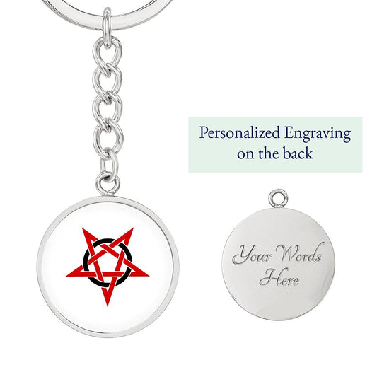 Wicca Pentacle (or Pentagram) Keychain