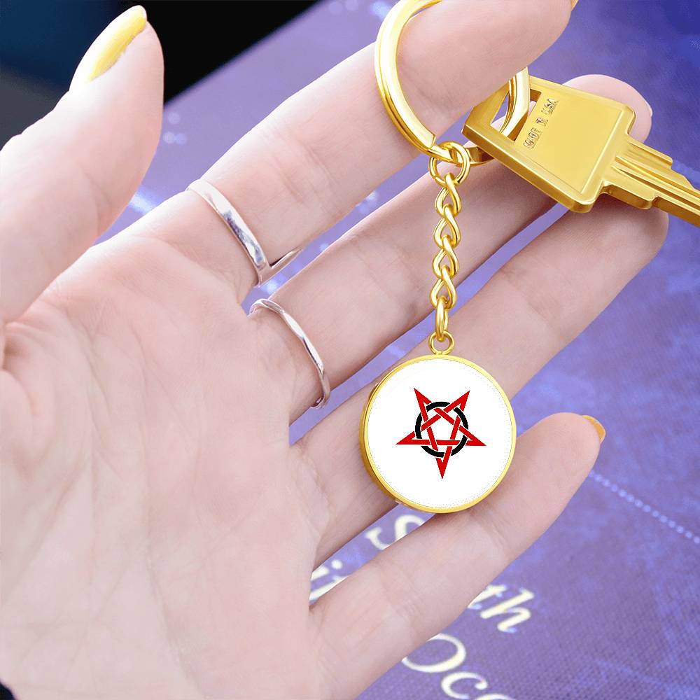 Wicca Pentacle (or Pentagram) Keychain