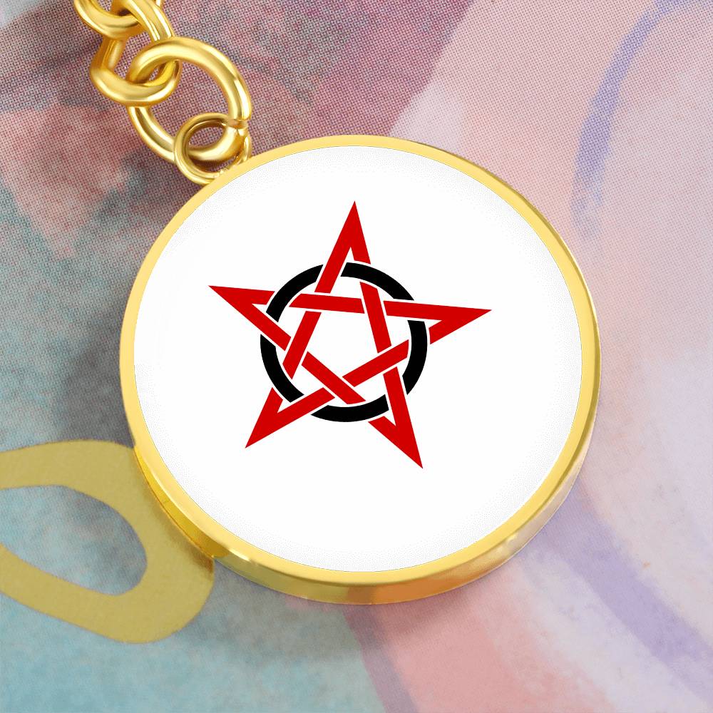 Wicca Pentacle (or Pentagram) Keychain