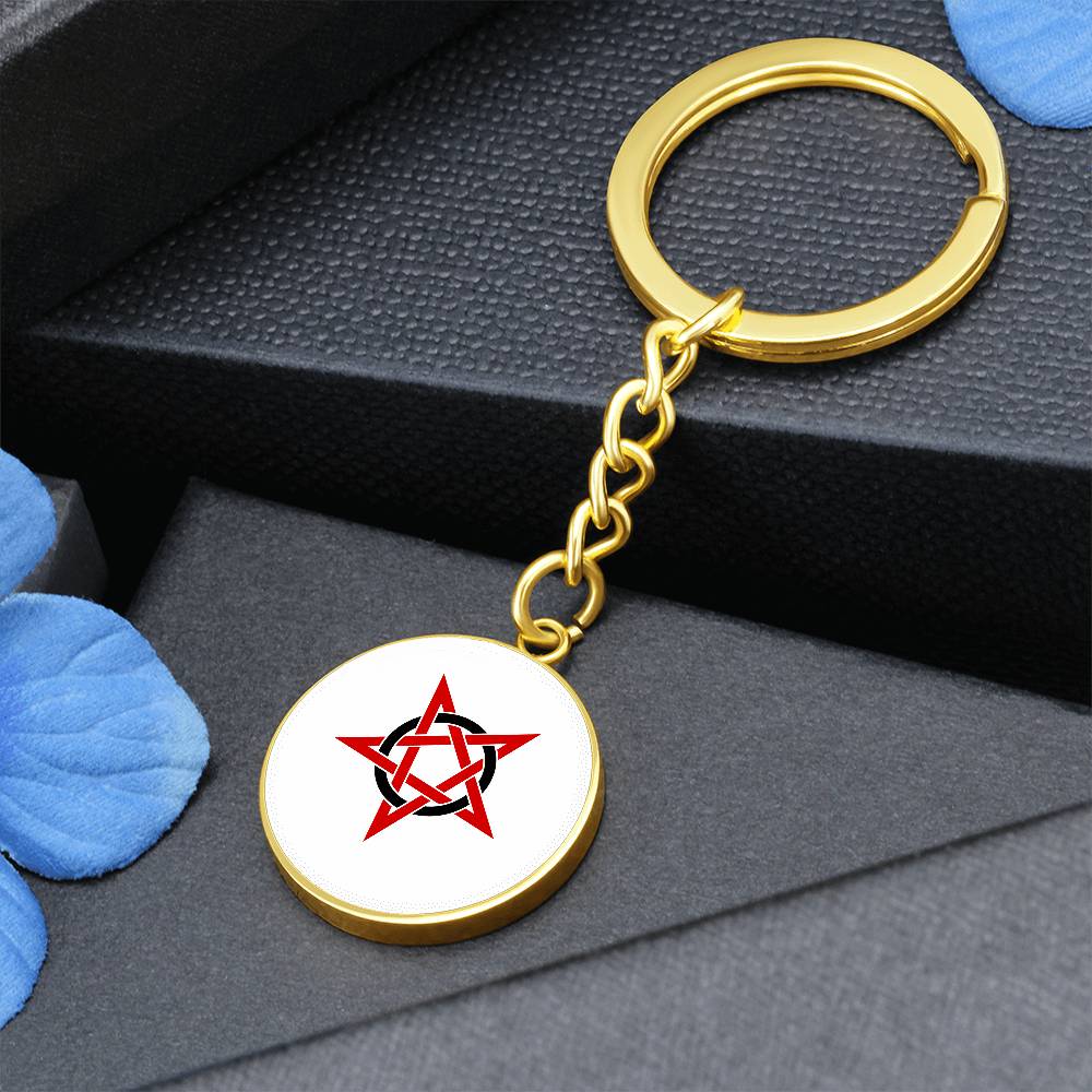 Wicca Pentacle (or Pentagram) Keychain