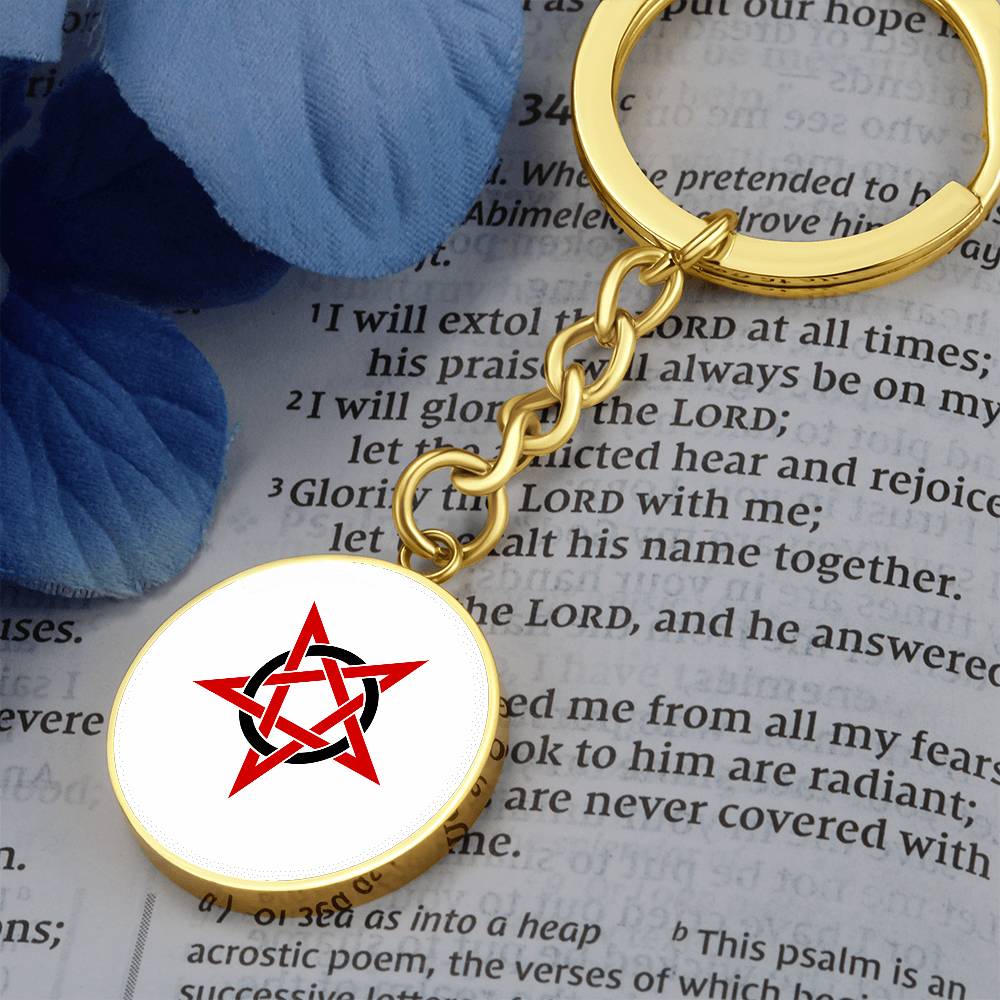 Wicca Pentacle (or Pentagram) Keychain